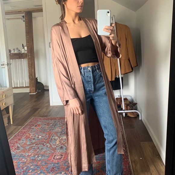 Wilfred Aritzia long satin cardigan - Picture 1 of 4